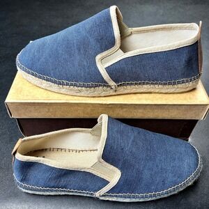 Toni Pons Espadrille Dallas Mens 45 US Size 12 Navy Comfort Slip On Shoes NEW
